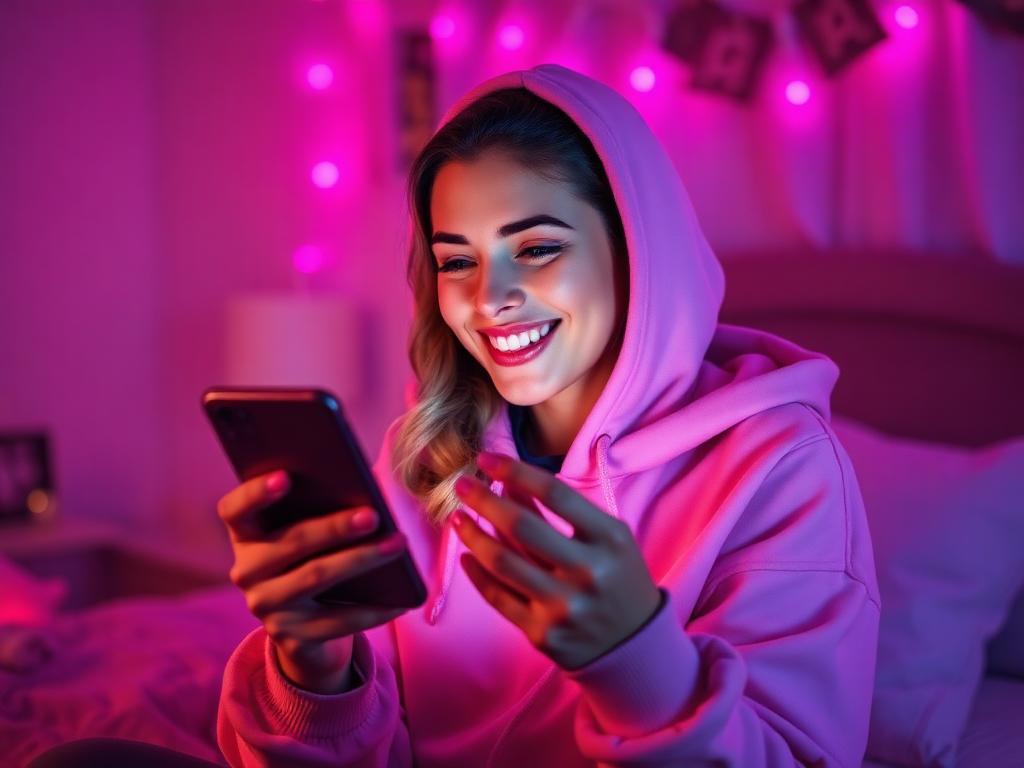 Cozy chatting moment with an AI companion